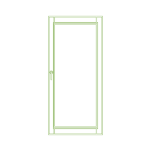 Single door French window